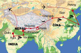 Čína, Tibet, Nepál, Indie - Nepál